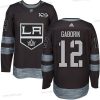 Adidas Los Angeles Kings #12 Marian Gaborik Musta 1917-2017 100th Vuosipäivä Ommeltu NHL Paita – Miesten