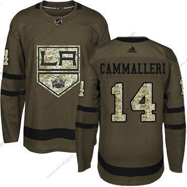 Adidas Los Angeles Kings #14 Mike Cammalleri Vihreä Salute to Service Ommeltu NHL Paita – Miesten