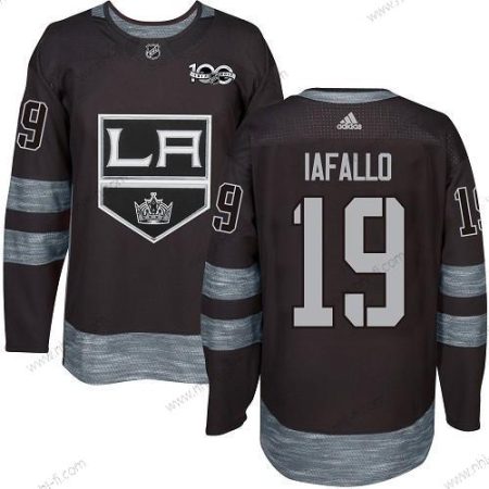 Adidas Los Angeles Kings #19 Alex Iafallo Musta 1917-2017 100th Vuosipäivä Ommeltu NHL Paita – Miesten