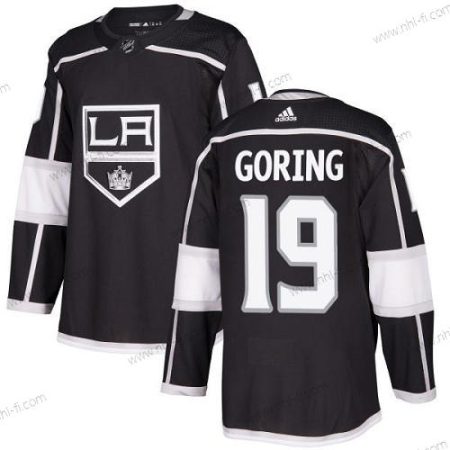 Adidas Los Angeles Kings #19 Butch Goring Musta Kotiottelu Aito Ommeltu NHL Paita – Miesten