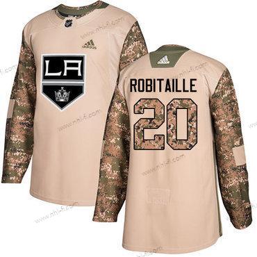 Adidas Los Angeles Kings #20 Luc Robitaille Maastokuvio Aito 2017 Veterans Day Ommeltu NHL Paita – Miesten