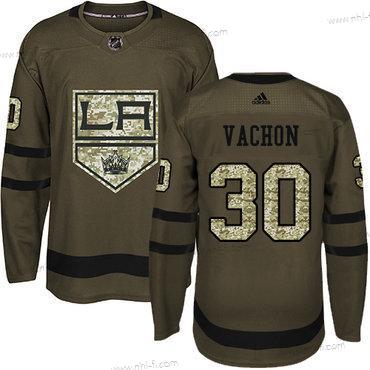 Adidas Los Angeles Kings #30 Rogie Vachon Vihreä Salute to Service Ommeltu NHL Paita – Miesten