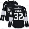 Adidas Los Angeles Kings #32 Jonathan Quick Musta Kotiottelu Aito Ommeltu NHL Paita – Naisten