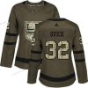 Adidas Los Angeles Kings #32 Jonathan Quick Vihreä Salute to Service Ommeltu NHL Paita – Naisten