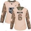 Adidas Los Angeles Kings #6 Jake Muzzin Maastokuvio Aito 2017 Veterans Day Ommeltu NHL Paita – Naisten