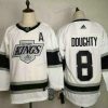 Adidas Los Angeles Kings #8 Drew Doughty Valkoinen With A Patch Ommeltu NHL Paita – Miesten