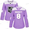 Adidas Los Angeles Kings #8 Drew Doughty Violetti Aito Taistelee syöpää vastaan Ommeltu NHL Paita – Naisten