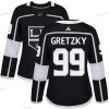 Adidas Los Angeles Kings #99 Wayne Gretzky Musta Kotiottelu Aito Ommeltu NHL Paita – Naisten