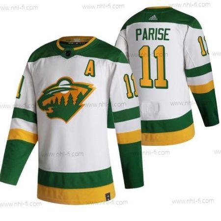 Adidas Minnesota Wild #11 Zach Parise Valkoinen 2020-21 Käänteinen Retro Vaihtopaita NHL Paita – Miesten