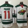 Adidas Minnesota Wild #11 Zach Parise Valkoinen Road Aito Ommeltu NHL Paita – Miesten