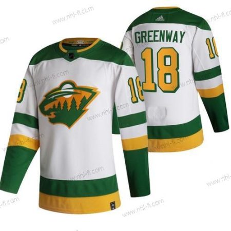 Adidas Minnesota Wild #18 Jordan Vihreäway Valkoinen 2020-21 Käänteinen Retro Vaihtopaita NHL Paita – Miesten