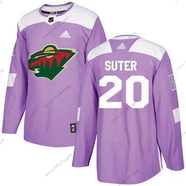 Adidas Minnesota Wild #20 Ryan Suter Violetti Aito Taistelee syöpää vastaan Ommeltu NHL Paita – Miesten