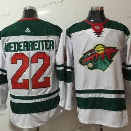 Adidas Minnesota Wild #22 Nino Niederreiter Valkoinen Road Aito Ommeltu NHL Paita – Miesten