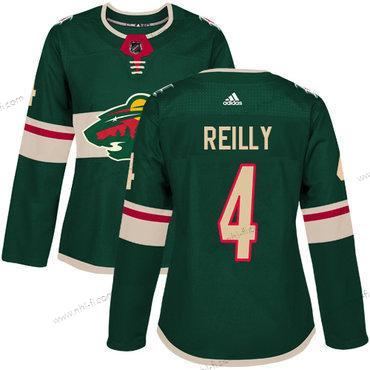 Adidas Minnesota Wild #4 Mike Reilly Vihreä Kotiottelu Aito Ommeltu NHL Paita – Naisten