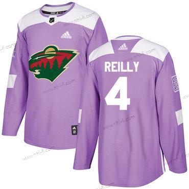 Adidas Minnesota Wild #4 Mike Reilly Violetti Aito Taistelee syöpää vastaan Ommeltu NHL Paita – Miesten