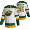 Adidas Minnesota Wild #46 Jared Spurgeon Valkoinen 2020-21 Käänteinen Retro Vaihtopaita NHL Paita – Miesten