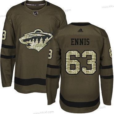 Adidas Minnesota Wild #63 Tyler Ennis Vihreä Salute to Service Ommeltu NHL Paita – Miesten