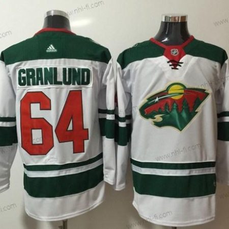 Adidas Minnesota Wild #64 Mikael Granlund Valkoinen Road Aito Ommeltu NHL Paita – Miesten