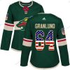 Adidas Minnesota Wild #64 Mikael Granlund Vihreä Kotiottelu Aito USA Flag Ommeltu NHL Paita – Naisten