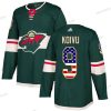 Adidas Minnesota Wild #9 Mikko Koivu Vihreä Kotiottelu Aito USA Flag Ommeltu NHL Paita – Miesten