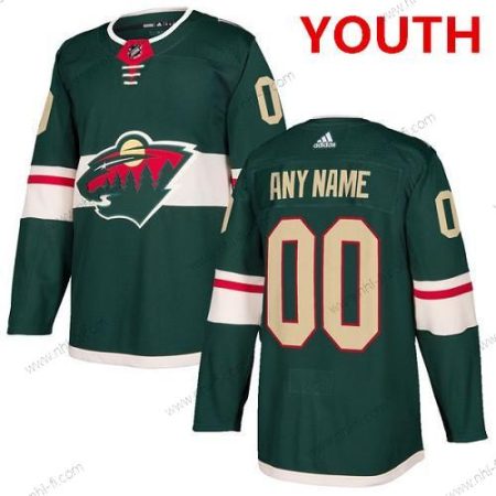 Adidas Minnesota Wild Räätälöidyt Aito Vihreä Kotiottelu NHL Paita