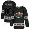 Adidas Minnesota Wild Räätälöidyt Musta Maajoukkue Logos Paita