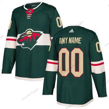 Adidas Minnesota Wild Räätälöidytr Vihreä 2017-2018 Jääkiekko Ommeltu NHL Paita – Miesten