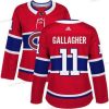 Adidas Montreal Canadiens #11 Brendan Gallagher Punainen Kotiottelu Aito Ommeltu NHL Paita – Naisten