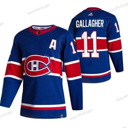 Adidas Montreal Canadiens #11 Brendan Gallagher Sininen 2020-21 Käänteinen Retro Vaihtopaita NHL Paita – Miesten