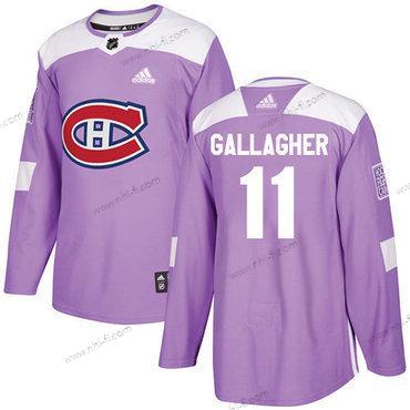 Adidas Montreal Canadiens #11 Brendan Gallagher Violetti Aito Taistelee syöpää vastaan Ommeltu NHL Paita – Miesten