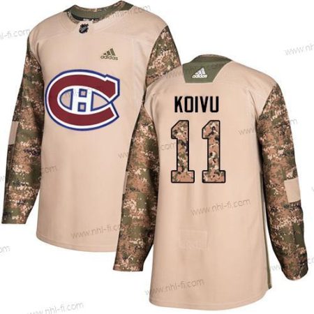 Adidas Montreal Canadiens #11 Saku Koivu Maastokuvio Aito 2017 Veterans Day Ommeltu NHL Paita – Miesten