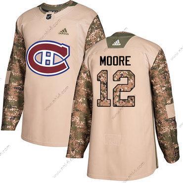 Adidas Montreal Canadiens #12 Dickie Moore Maastokuvio Aito 2017 Veterans Day Ommeltu NHL Paita – Miesten