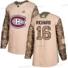 Adidas Montreal Canadiens #16 Henri Richard Maastokuvio Aito 2017 Veterans Day Ommeltu NHL Paita – Miesten