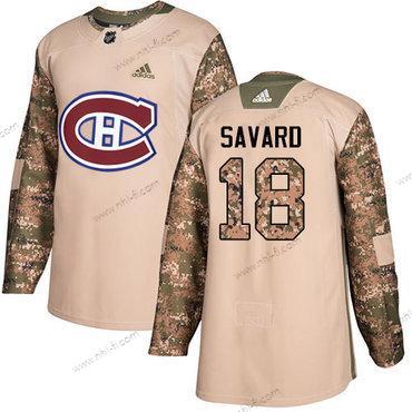 Adidas Montreal Canadiens #18 Serge Savard Maastokuvio Aito 2017 Veterans Day Ommeltu NHL Paita – Miesten