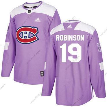 Adidas Montreal Canadiens #19 Larry Robinson Violetti Aito Taistelee syöpää vastaan Ommeltu NHL Paita – Miesten