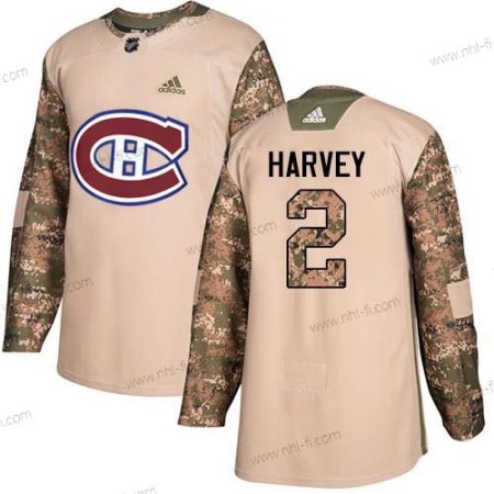 Adidas Montreal Canadiens #2 Doug Harvey Maastokuvio Aito 2017 Veterans Day Ommeltu NHL Paita – Miesten