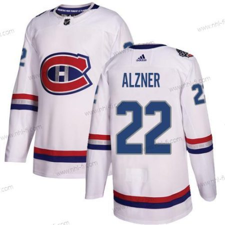 Adidas Montreal Canadiens #22 Karl Alzner Valkoinen Aito 1917-2017 100th Klassinen Ommeltu NHL Paita – Miesten