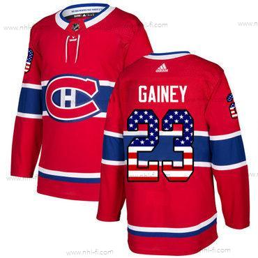 Adidas Montreal Canadiens #23 Bob Gainey Punainen Kotiottelu Aito USA Flag Ommeltu NHL Paita – Miesten