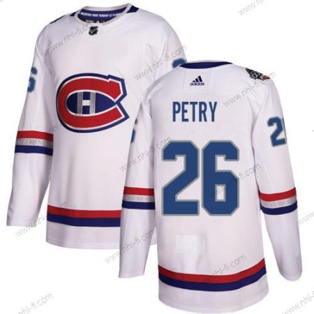 Adidas Montreal Canadiens #26 Jeff Petry Valkoinen Aito 1917-2017 100th Klassinen Ommeltu NHL Paita – Miesten