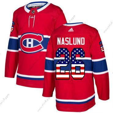 Adidas Montreal Canadiens #26 Mats Naslund Punainen Kotiottelu Aito USA Flag Ommeltu NHL Paita – Miesten