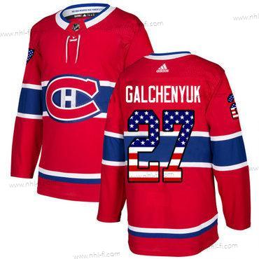 Adidas Montreal Canadiens #27 Alex Galchenyuk Punainen Kotiottelu Aito USA Flag Ommeltu NHL Paita – Miesten