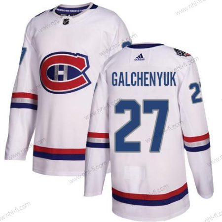 Adidas Montreal Canadiens #27 Alex Galchenyuk Valkoinen Aito 1917-2017 100th Klassinen Ommeltu NHL Paita – Miesten