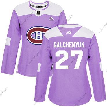 Adidas Montreal Canadiens #27 Alex Galchenyuk Violetti Aito Taistelee syöpää vastaan Ommeltu NHL Paita – Naisten