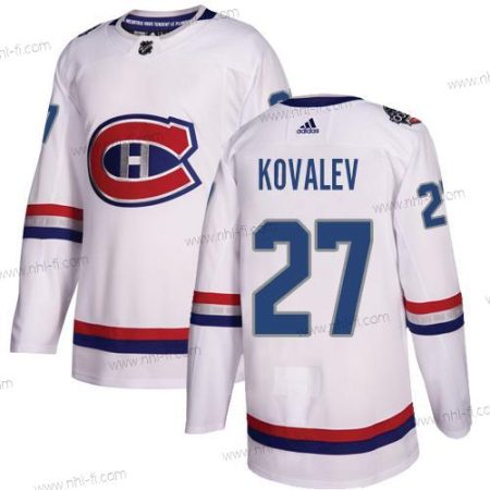 Adidas Montreal Canadiens #27 Alexei Kovalev Valkoinen Aito 1917-2017 100th Klassinen Ommeltu NHL Paita – Miesten