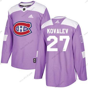 Adidas Montreal Canadiens #27 Alexei Kovalev Violetti Aito Taistelee syöpää vastaan Ommeltu NHL Paita – Miesten