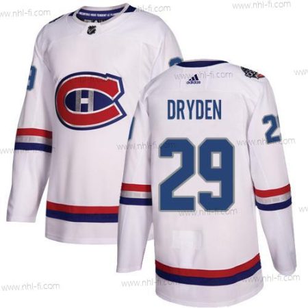 Adidas Montreal Canadiens #29 Ken Dryden Valkoinen Aito 1917-2017 100th Klassinen Ommeltu NHL Paita – Miesten