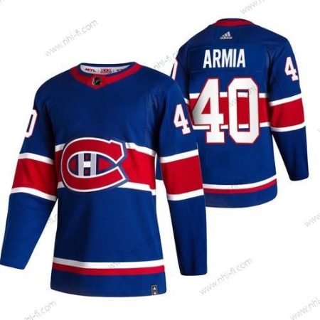 Adidas Montreal Canadiens #40 Joel Armia Sininen 2020-21 Käänteinen Retro Vaihtopaita NHL Paita – Miesten