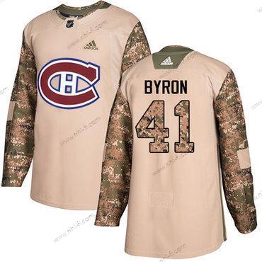 Adidas Montreal Canadiens #41 Paul Byron Maastokuvio Aito 2017 Veterans Day Ommeltu NHL Paita – Miesten