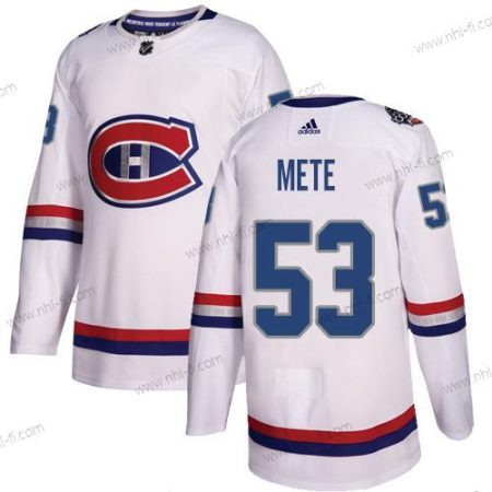 Adidas Montreal Canadiens #53 Victor Mete Valkoinen Aito 1917-2017 100th Klassinen Ommeltu NHL Paita – Miesten