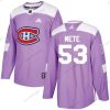 Adidas Montreal Canadiens #53 Victor Mete Violetti Aito Taistelee syöpää vastaan Ommeltu NHL Paita – Miesten